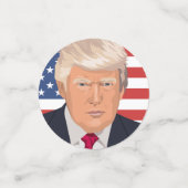 Donald Trump 45e President Verenigde Staten onder Confetti (Kleine voorkant)