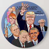 Donald Trump-45th President of the USA. Ronde Button 6,0 Cm (Voorkant)