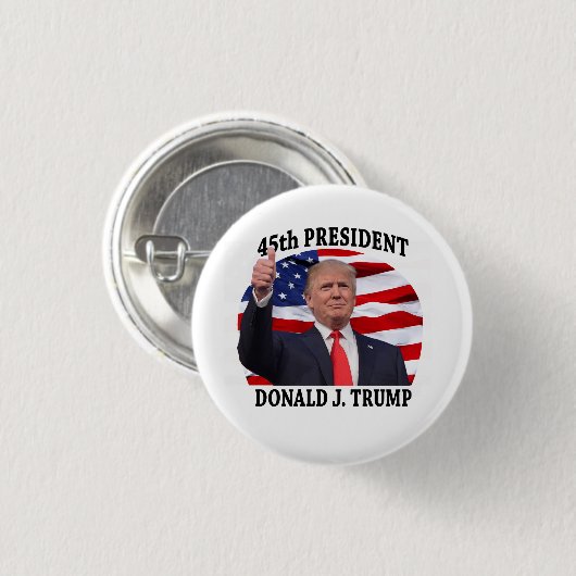 DONALD TRUMP 45TH PRESIDENT ROND BUTTON (Voorkant /achterkant)