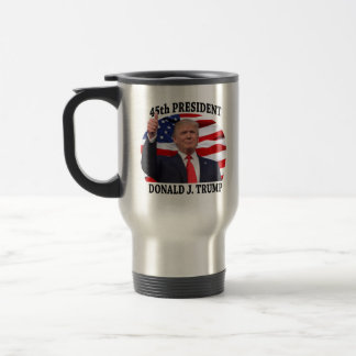 DONALD TRUMP 45TH PRESIDENT TRAVEL MUG REISBEKER