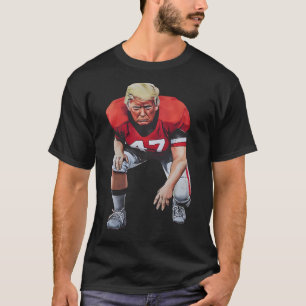 Donald Trump 47 Amerikaanse Voetbalspeler Grappig T-shirt