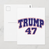 Donald Trump 47 Briefkaart (Voorkant / Achterkant)