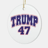 Donald Trump 47 Keramisch Ornament (Links)