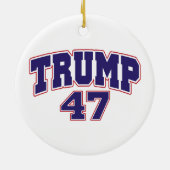 Donald Trump 47 Keramisch Ornament (Achterkant)