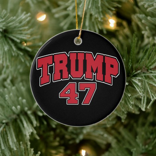Donald Trump 47 Keramisch Ornament (Boom)