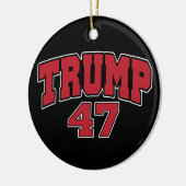 Donald Trump 47 Keramisch Ornament (Links)