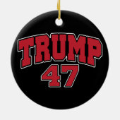 Donald Trump 47 Keramisch Ornament (Achterkant)