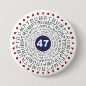 Donald Trump 47 Ronde Button 7,6 Cm (Voorkant)