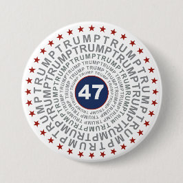 Donald Trump 47 Ronde Button 7,6 Cm