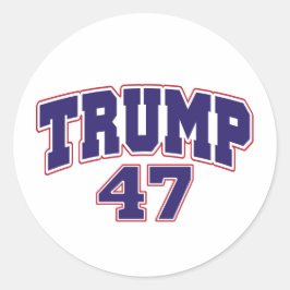 Donald Trump 47 Ronde Sticker