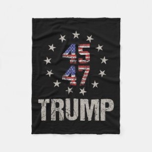 Donald Trump 47 USA President 2024 Shirt Trump 47 Fleece Deken