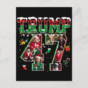 Donald Trump 47e President 2024 Kerstman Briefkaart