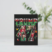 Donald Trump 47e President 2024 Kerstman Briefkaart (Staand voorkant)
