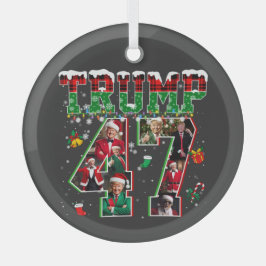 Donald Trump 47e President 2024 Kerstman Glas Ornament