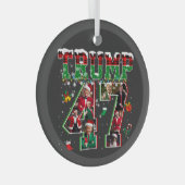 Donald Trump 47e President 2024 Kerstman Glas Ornament (Voorkant Rechts)
