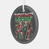 Donald Trump 47e President 2024 Kerstman Glas Ornament (Voorkant links)