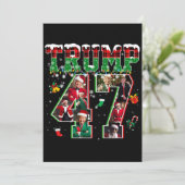 Donald Trump 47e President 2024 Kerstman Kaart (Staand voorkant)