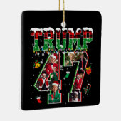 Donald Trump 47e President 2024 Kerstman Keramisch Ornament (Rechts)