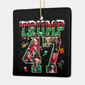 Donald Trump 47e President 2024 Kerstman Keramisch Ornament (Links)