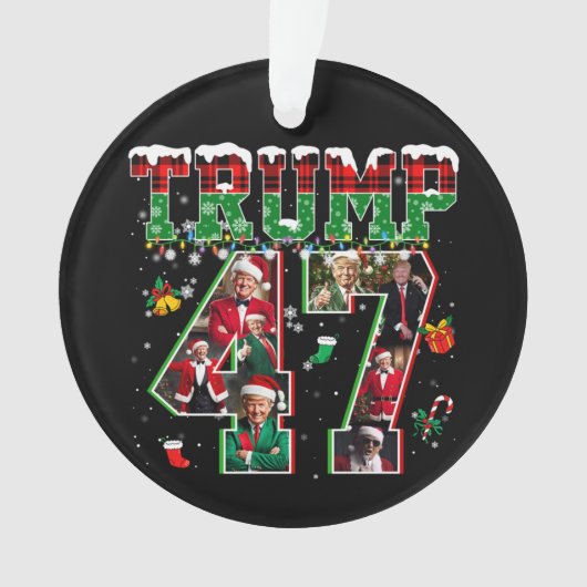 Donald Trump 47e President 2024 Kerstman Ornament (voorkant)
