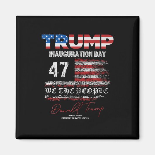 Donald Trump 47e President 2025 Inauguratie Vereni Magneet (Voorkant)