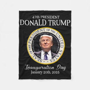 Donald Trump 47e president inauguratie 2025 aanhan Fleece Deken