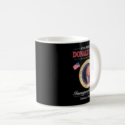 Donald Trump 47e President Inauguratie 2025 Supp Koffiemok (Voorkant rechts)