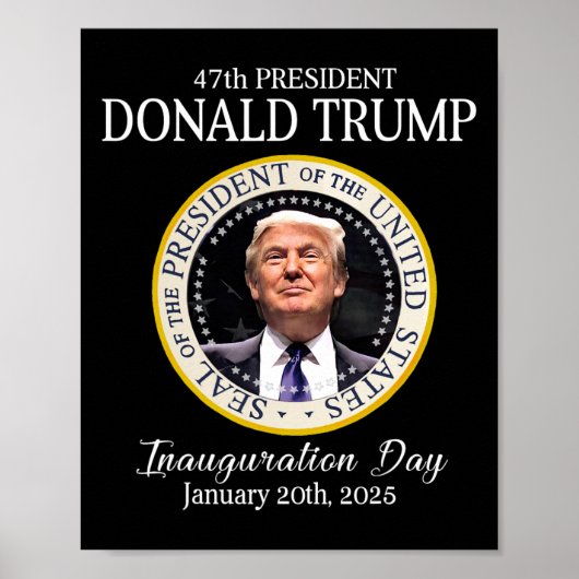 Donald Trump 47e President Inauguratie 2025 Supp Poster (Voorkant)