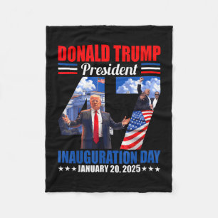 Donald Trump 47e President Inauguratiedag Janua Fleece Deken