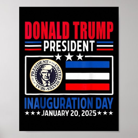 Donald Trump 47e President Inauguratiedag Janua Poster (Voorkant)