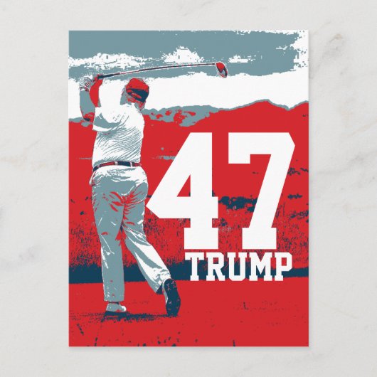 Donald Trump 47ste President Briefkaart (Voorkant)