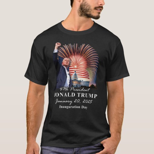 Donald Trump 47ste President Inauguratiedag T-shirt (Voorkant)
