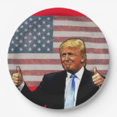 DONALD TRUMP 4 JULI PARTY PAPER BORDEN PAPIEREN BORDJE (Voorkant)