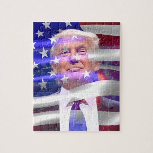 Donald Trump 8x10 Photo Puzzle met Gift Box Legpuzzel (Verticaal)