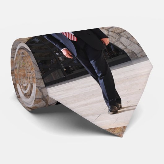 Donald Trump aan de Westerne muur in Israël Stropdas (Opgerold)