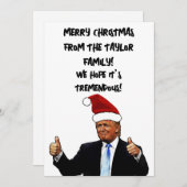 DONALD TRUMP Aangepaste Kerstmis Plat Kerstkaart (Voorkant / Achterkant)