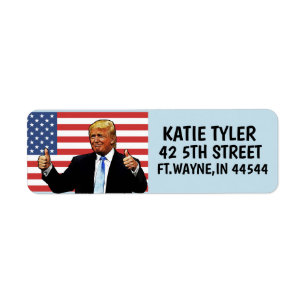 DONALD TRUMP Aangepaste Retour Adreslabels Etiket