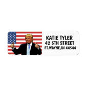 DONALD TRUMP Aangepaste Retour Adreslabels Etiket (Voorkant)