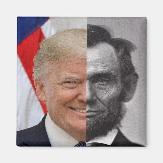 Donald Trump Abraham Lincoln Magneet (Voorkant)