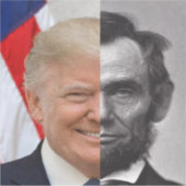 Donald Trump Abraham Lincoln Sticker (Voorkant)