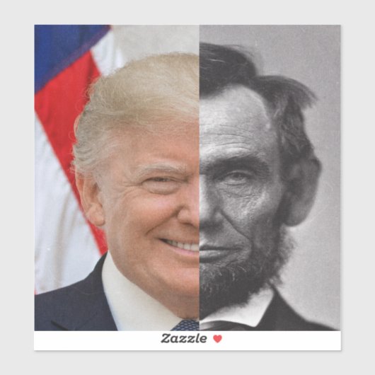 Donald Trump Abraham Lincoln Sticker (Vel)