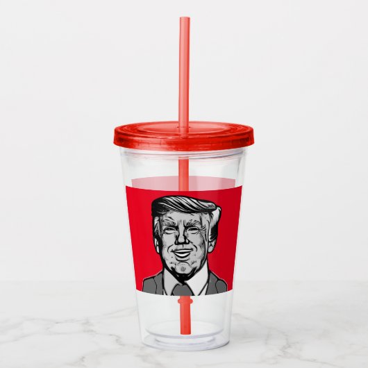 DONALD TRUMP ACRYL DRINKBEKER (Voorkant)
