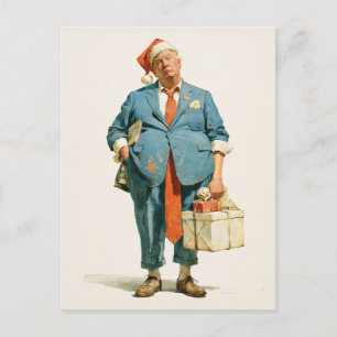 Donald Trump als Kerstman – Kerstsatire Briefkaart