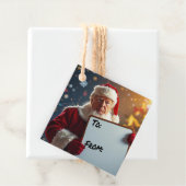 Donald Trump als kerstman voor kerst Bedankjes Labels (In situ)