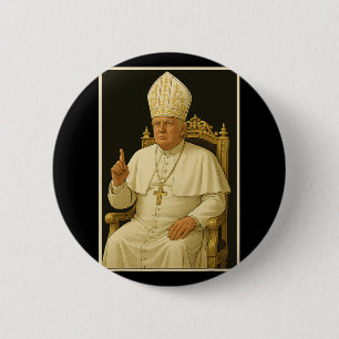 Donald Trump als paus Vaticaan Meme 1 Ronde Button 5,7 Cm