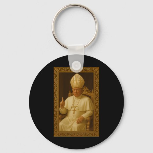 Donald Trump als paus Vaticaan meme Sleutelhanger (Voorkant)