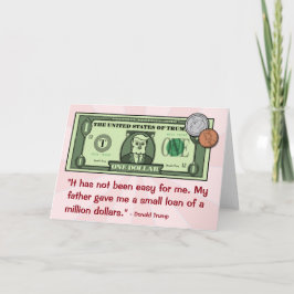 Donald Trump als Rekening van de Dollar Kaart