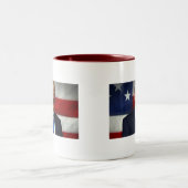 Donald Trump American Flag - 11oz Tweekleurige Koffiemok (Center)