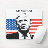 Donald Trump American Flag addText Muismat (Met muis)