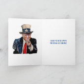 DONALD TRUMP AMERICAN FLAG BIRTHDAY KAART (Binnen)